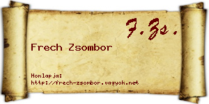 Frech Zsombor névjegykártya
