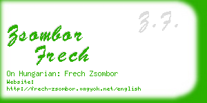 zsombor frech business card